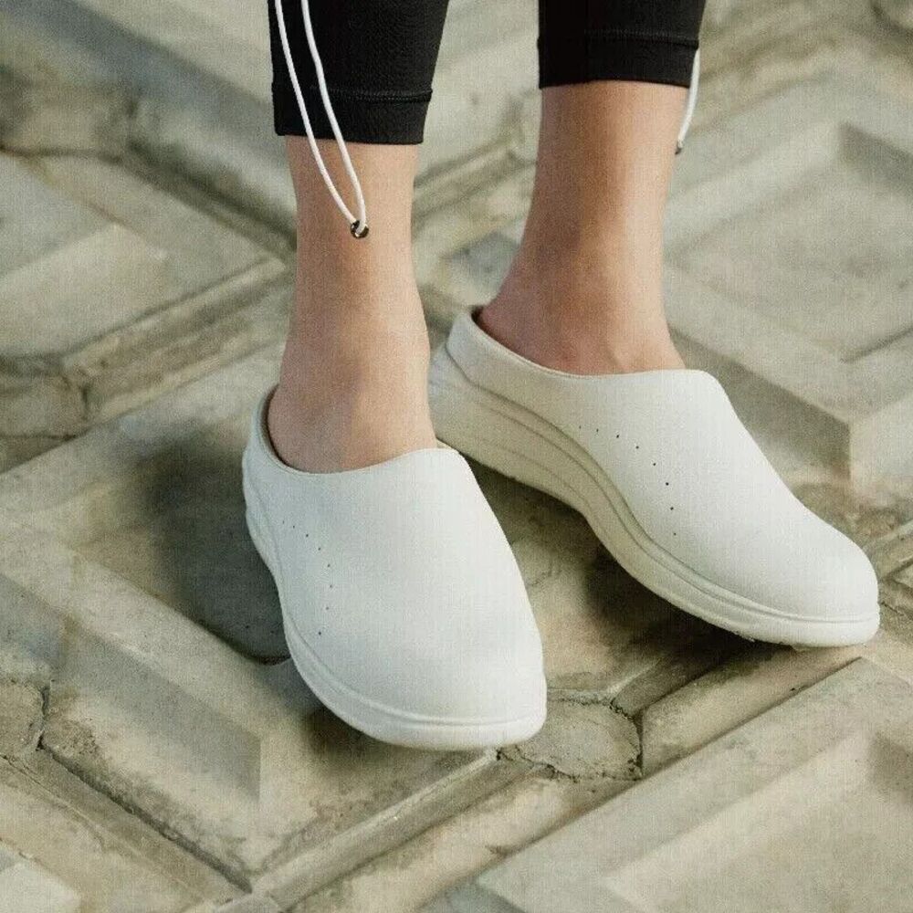 Moonstar 810s ET004 CAF 3E Synthetic Leather Shoes Slip On Off White Women's 8